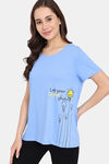 Rosaline Bloom Fest Knit Cotton Top (Pack of 2) -  Blue — thumbnail 3